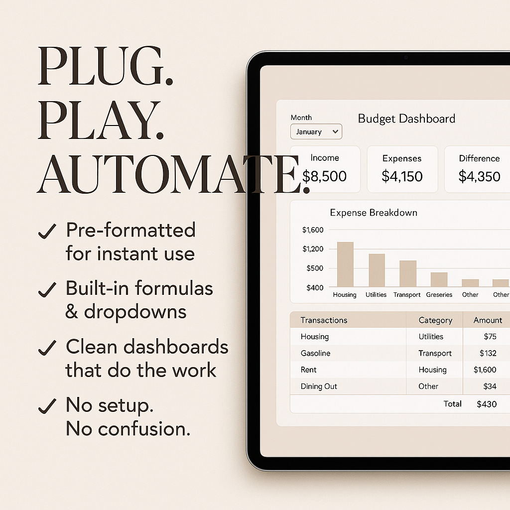 Bossy Bits: 1000+ Ultimate Excel Spreadsheet Bundle | Financial, Business & Productivity Templates!