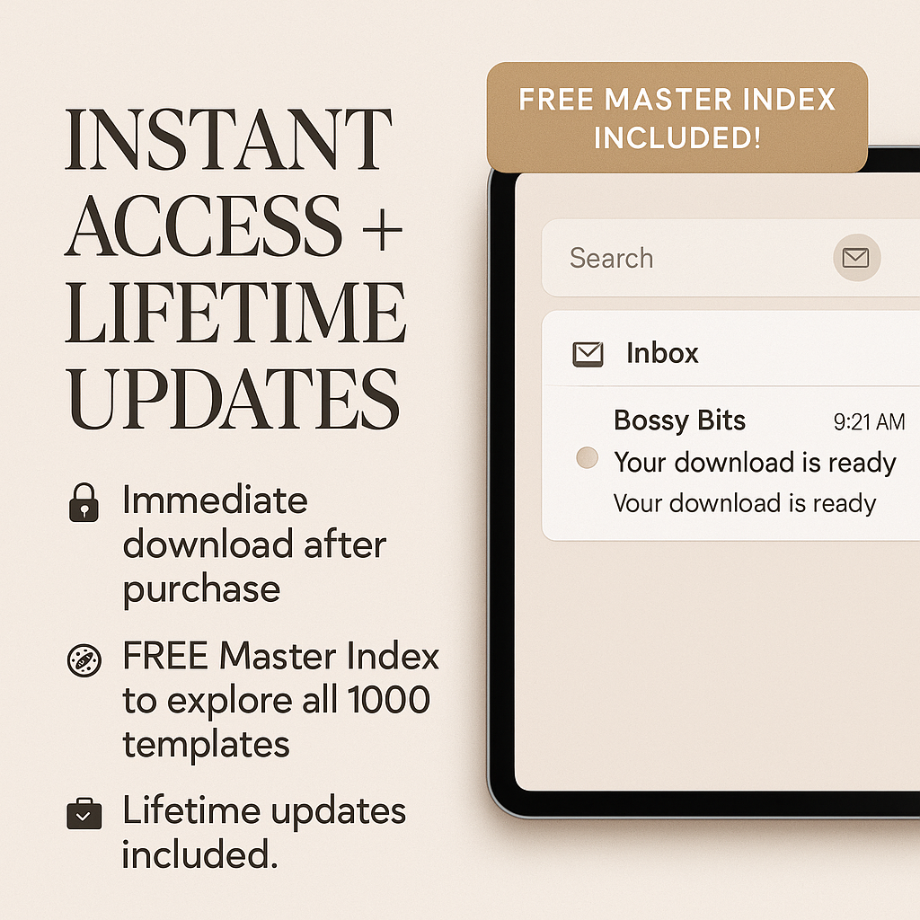 Bossy Bits: 1000+ Ultimate Excel Spreadsheet Bundle | Financial, Business & Productivity Templates!